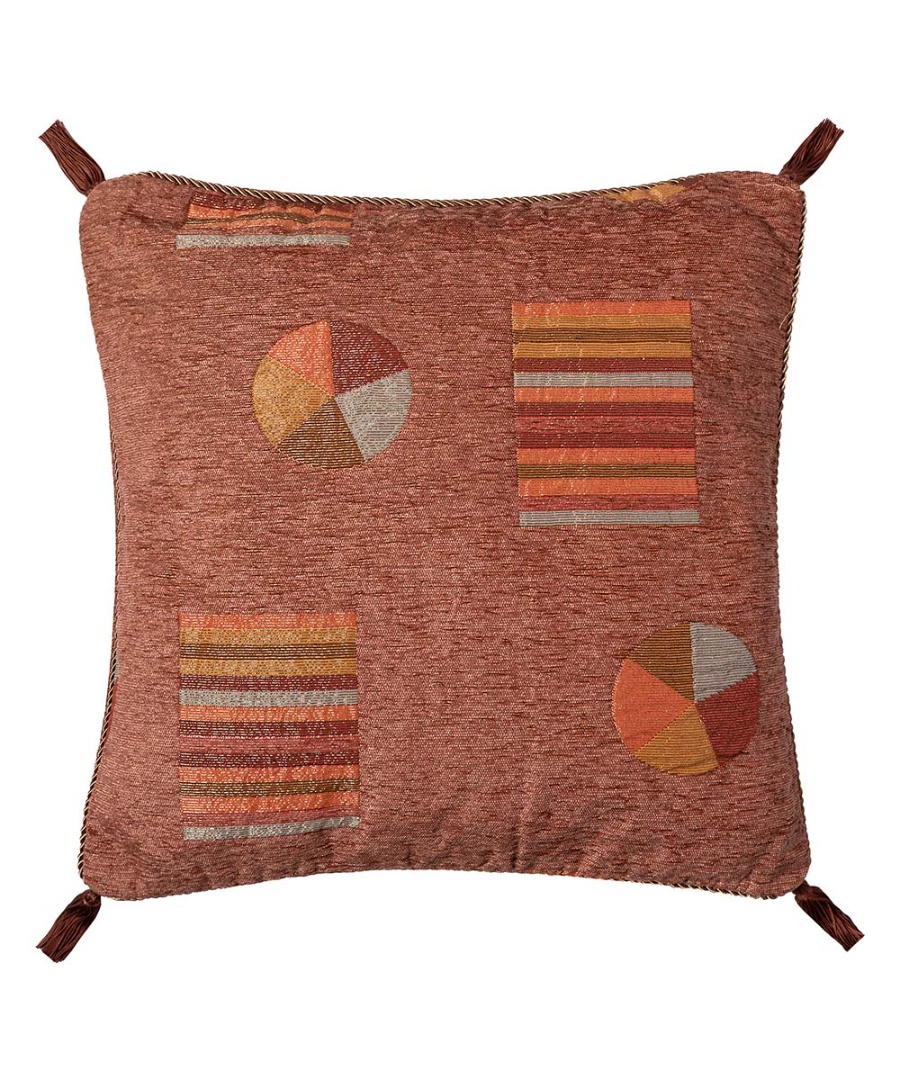 392393kafe ΜΑΞΙΛΑΡΟΘΗΚΗ (45cm x 45cm) 392/393 καφέ SilkFashion - Image 1