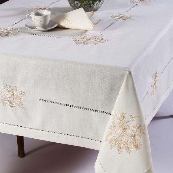τραπεζομάντηλα (160cm x 220cm) 4006 ivory SilkFashion
