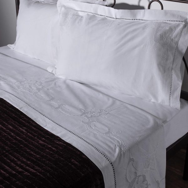 ΣΕΝΤΟΝΙ 415/37 ΤΡΙΩΝ ΤΕΜΑΧΙΩΝ (225CM X 270CM) ΛΕΥΚΟ SilkFashion