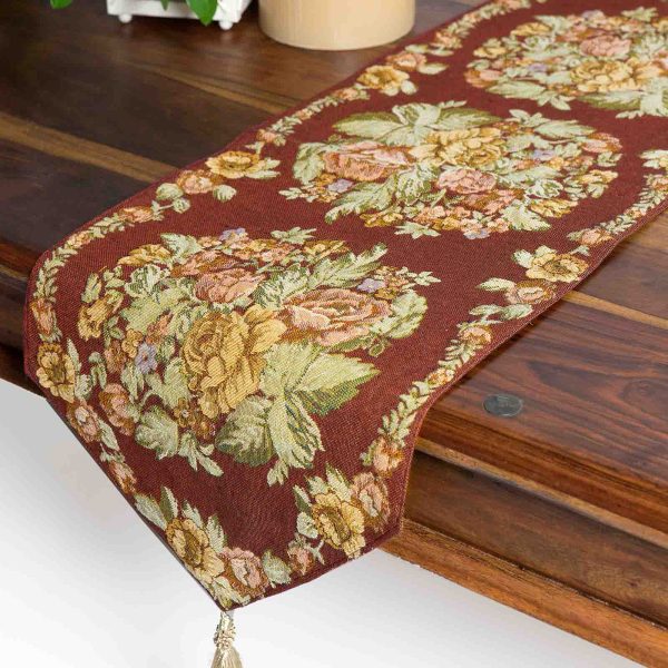 τραβέρσα  (33cm X 172cm)  416 μπορντώ SilkFashion