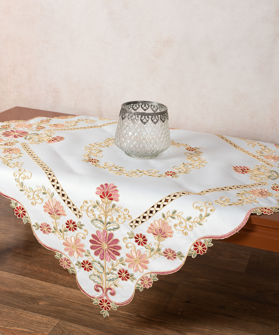 423-4-1 Σατέν κοφτό τραπεζοκαρέ (135cm x 135cm) 423 SilkFashion - Image 1