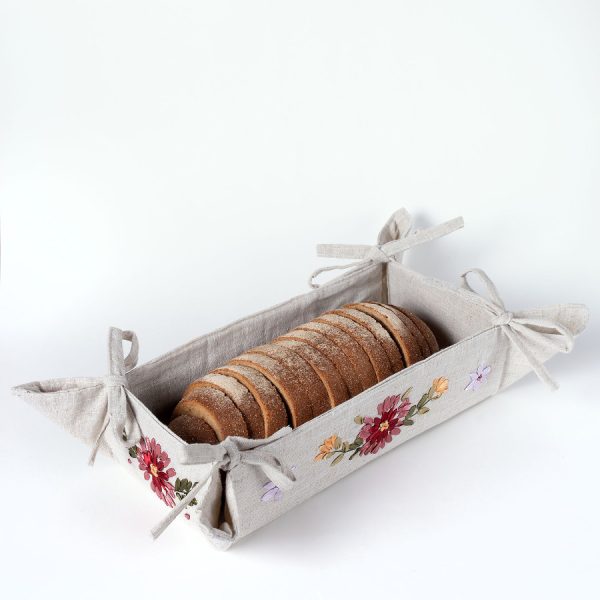 Ψωμιέρα rococo 4338 (14cm x 30cm) μπέζ SilkFashion