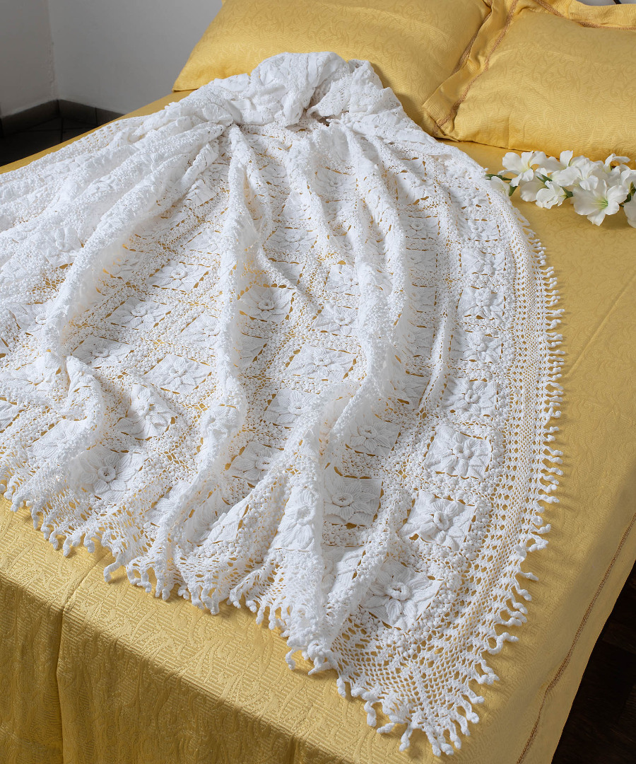 4452 Χειροποίητη πλεκτή κουβέρτα 4452 (225cm x 250cm) SilkFashion - Image 1