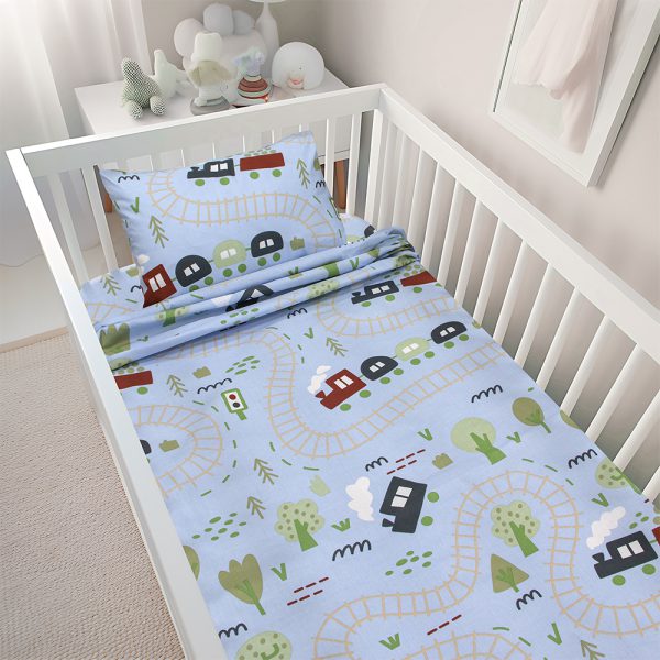 LINO BEBE ΣΕΤ ΣΕΝΤΟΝΙΑ FOREST EXPRESS PETROL 120X180