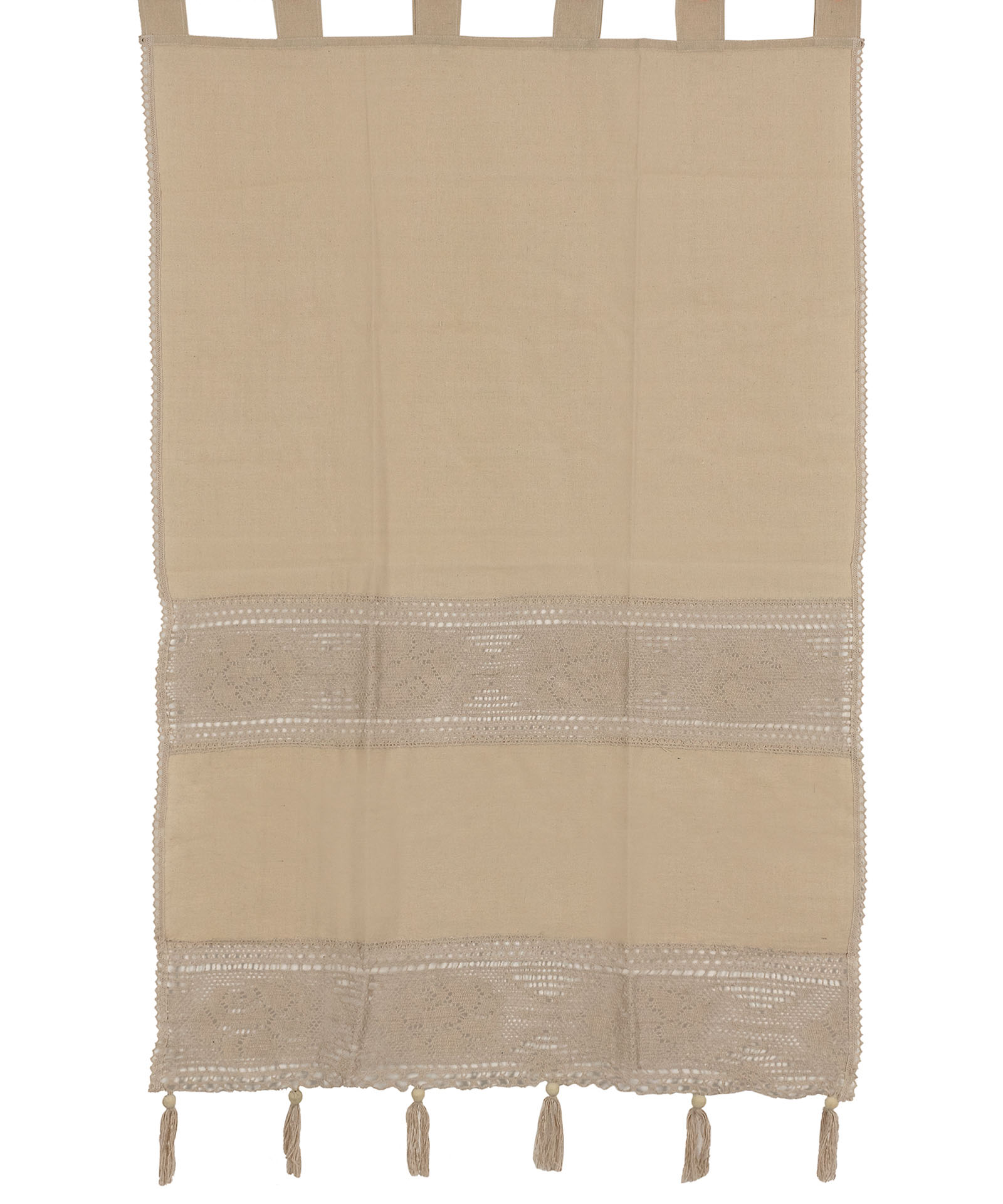 450ecru-4 κουρτίνα 450 (200cm x 260cm) ecru με τιράντες SilkFashion - Image 1