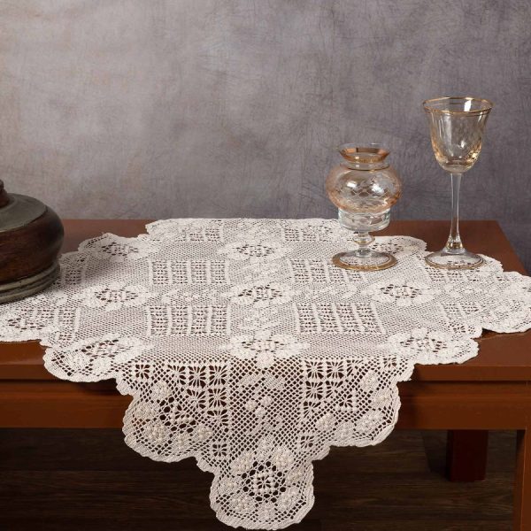 Μερσεριζέ πλεκτό πετσετάκι 4567 (60cm x 60cm) μπέζ SilkFashion