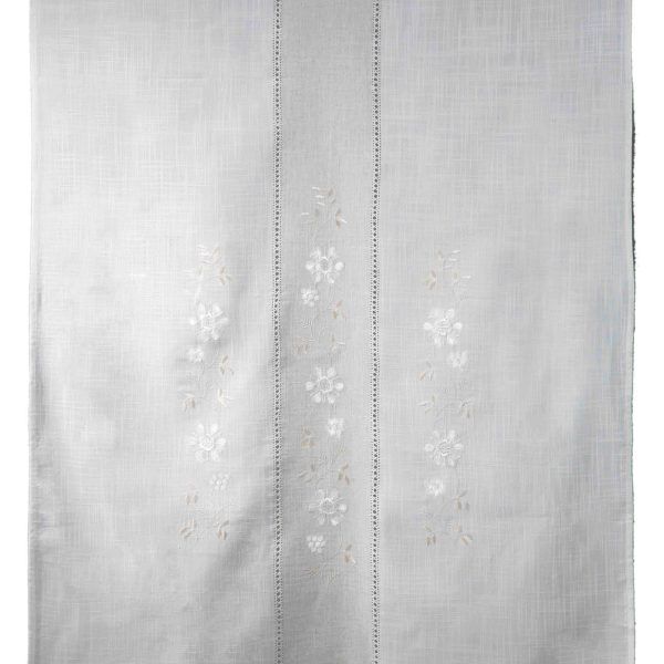 κουρτίνα 464 (140cm x 260cm) ivory/άμμου με τούνελ SilkFashion