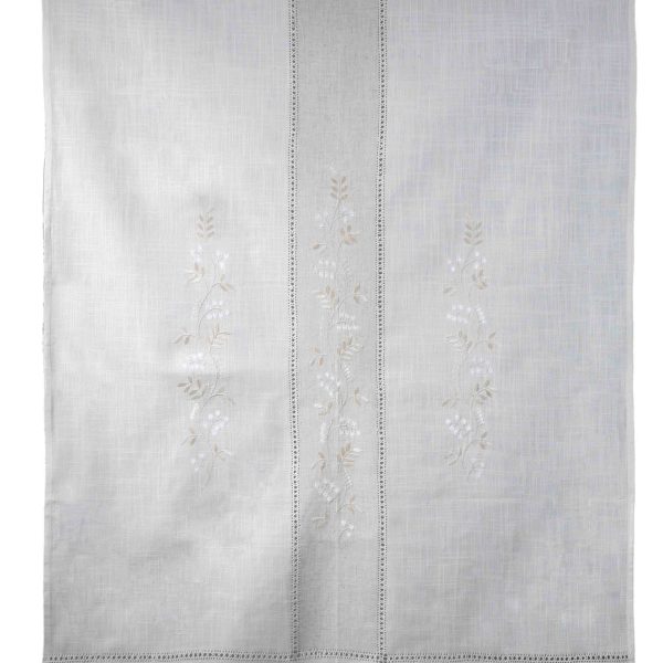 κουρτίνα 465 (200cm x 270cm) ivory/άμμου με τούνελ SilkFashion