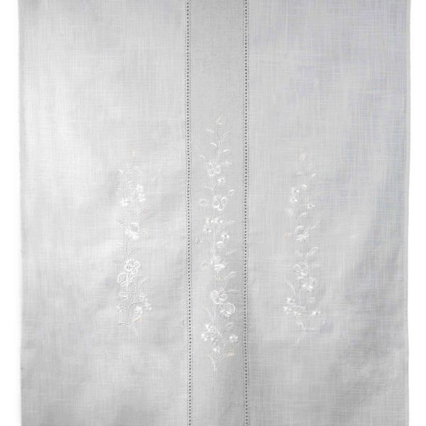 κουρτίνα 466 (90cm x 130cm) ivory/άμμου με τούνελ SilkFashion