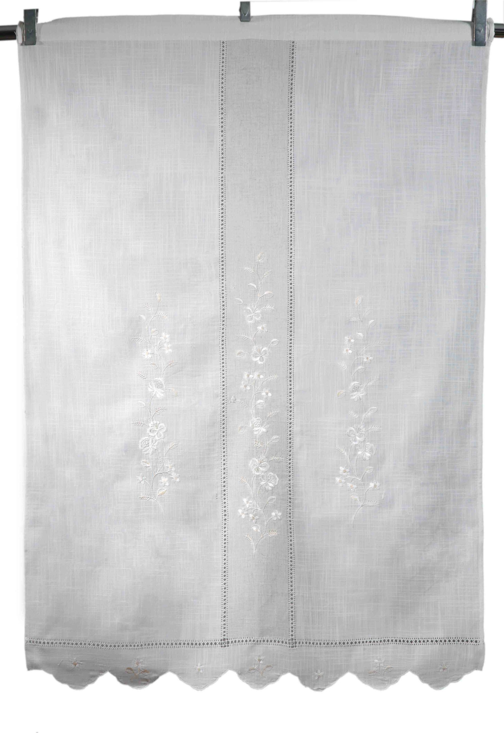 466leyko-2 κουρτίνα 466 (90cm x 130cm) ivory/άμμου με τούνελ SilkFashion - Image 1