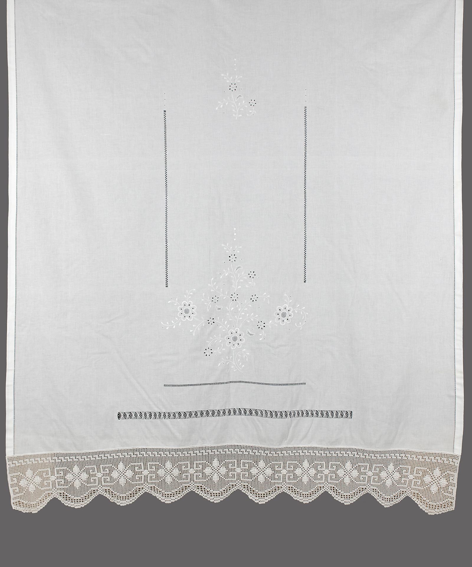 4878A-1 κουρτίνα 4878A (150cm x 180cm) λευκό με τούνελ SilkFashion - Image 1