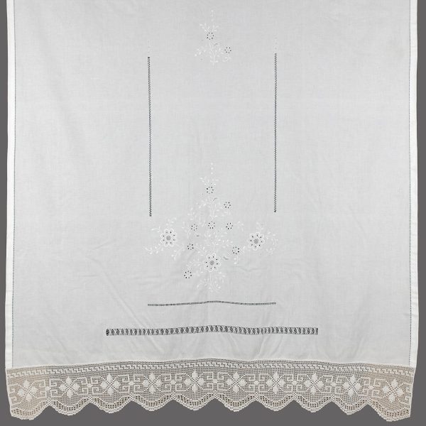 κουρτίνα 4878A (160cm x 160cm) λευκό με τούνελ SilkFashion