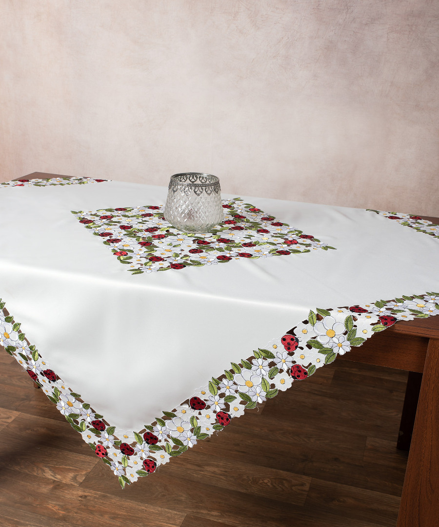 5000nf-2 Σατέν κοφτό τραπεζοκαρέ (135cm x 135cm) 5000 not full SilkFashion - Image 1