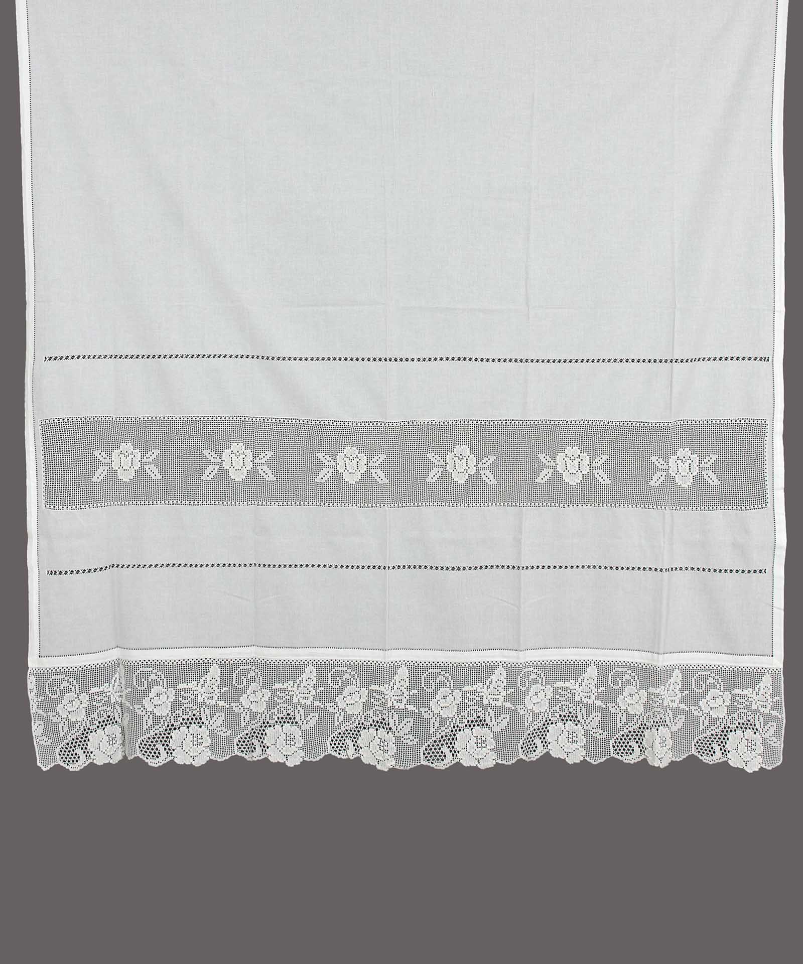 5119leyko-2 κουρτίνα 5119 (140cm x 260cm) λευκή με τούνελ SilkFashion - Image 1