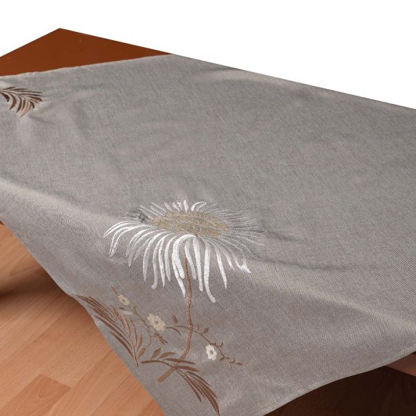Τραπεζοκαρέ 5126 (130cm x 130cm) γκρί SilkFashion