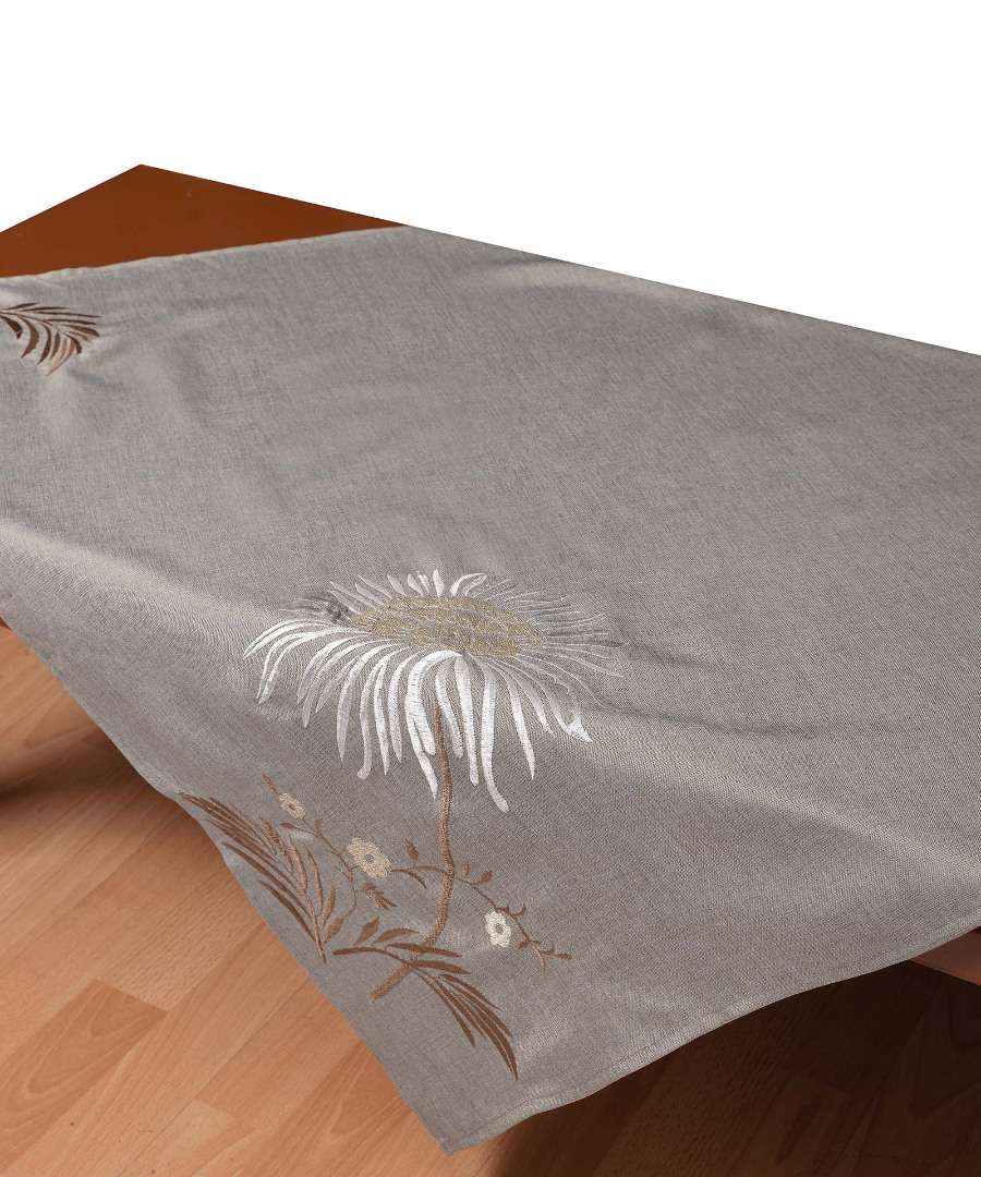 5126gkrib Τραπεζοκαρέ 5126 (130cm x 130cm) γκρί SilkFashion - Image 1