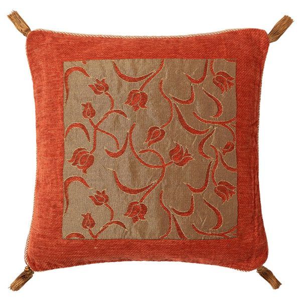 ΜΑΞΙΛΑΡΟΘΗΚΗ (45cm x 45cm) 5178 πορτοκαλί SilkFashion
