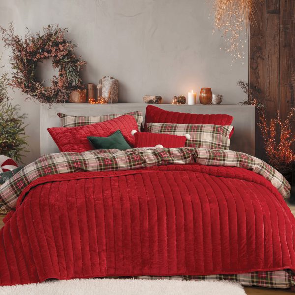 Κουβερτοπάπλωμα Υπέρδιπλο 220x240 Nef Nef Sweet Christmas Red