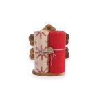 Χριστουγεννιάτικα Ποτηρόπανα 40x70 Με Διακοσμητική Χιονονιφάδα (Σετ 3 τμχ) Nef Nef Snowflake