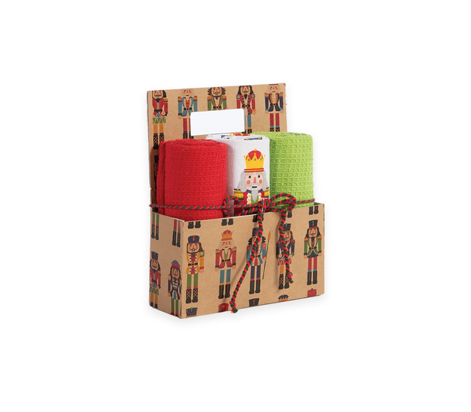5205495626192 Χριστουγεννιάτικα Ποτηρόπανα 40x70 Δώρου (Σετ 3τμχ) Nef Nef Nutcracker - Image 1