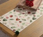 Χριστουγεννιάτικο Runner 33×150 Nef Nef White Christmas Ecru