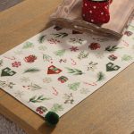 Χριστουγεννιάτικο Runner 33×150 Nef Nef White Christmas Ecru