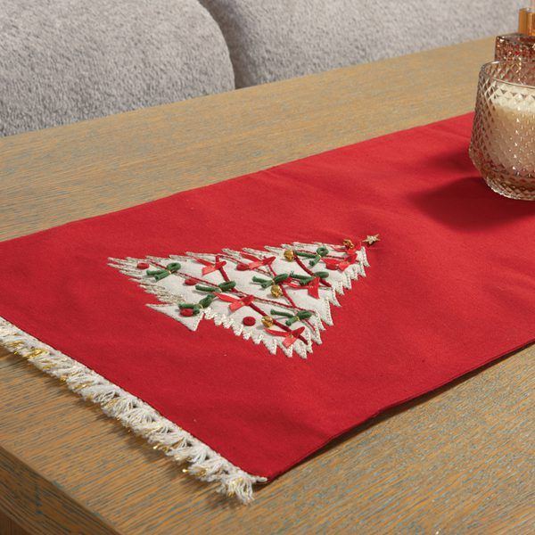 Χριστουγεννιάτικο Runner 33×150 Nef Nef Christmas Deco Red