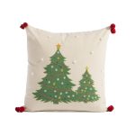 Χριστουγεννιάτικο Μαξιλάρι 45×45 Nef Nef Happy Holiday Tree Beige