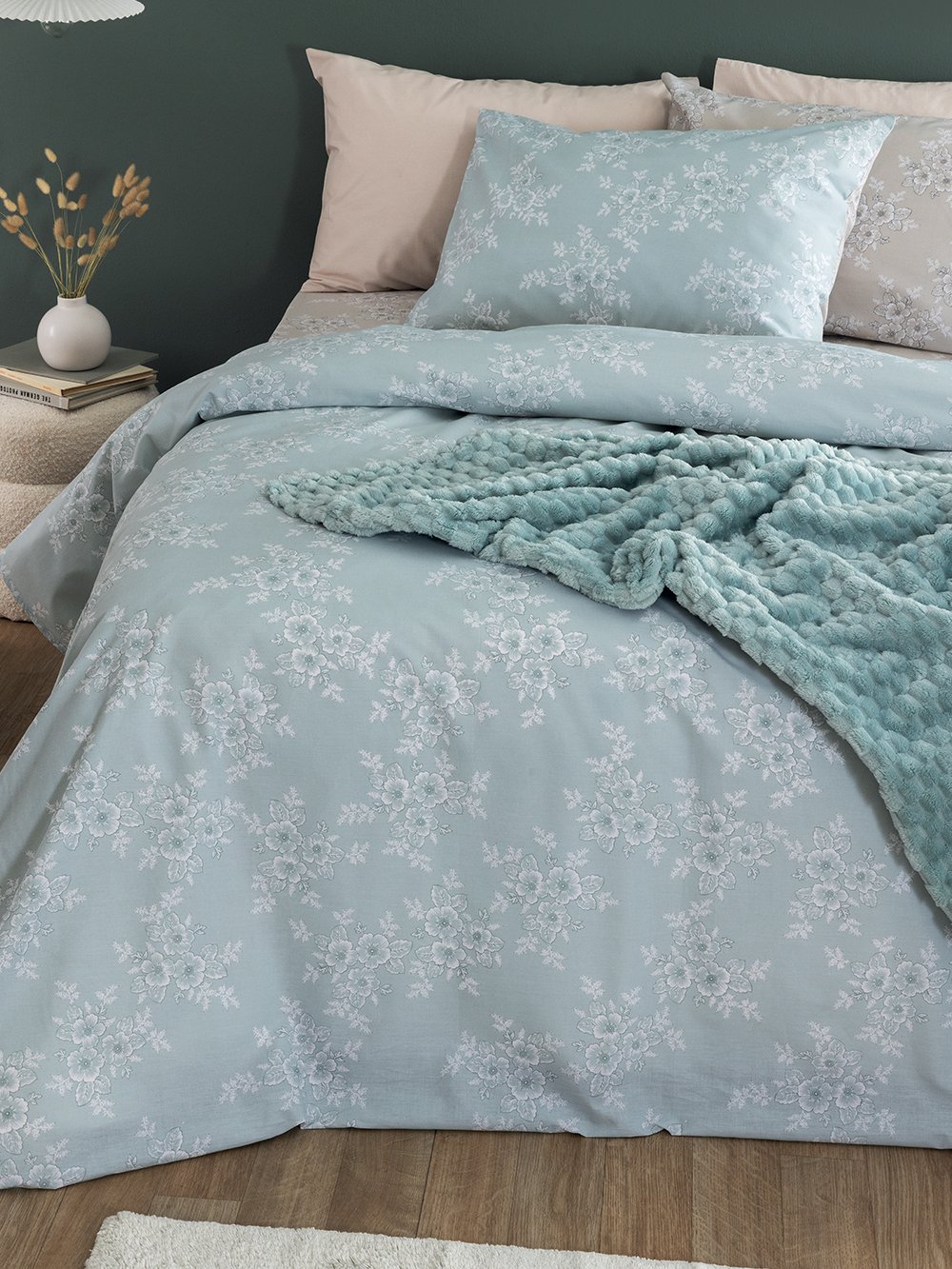 5205857296216_4 Σετ Μονά Σεντόνια Fashion Life 110x200+30 FL6280 Με Λάστιχο Γαλάζιο Palamaiki - Image 1