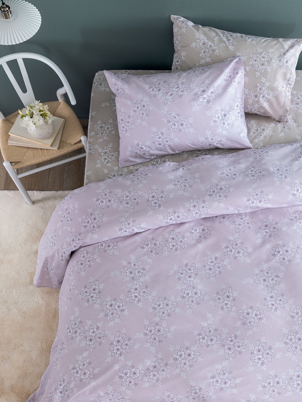 5205857296322_2 Σετ Υπέρδιπλα Σεντόνια Fashion Life 240x260 FL6281 Χωρίς Λάστιχο Μπεζ Palamaiki - Image 1