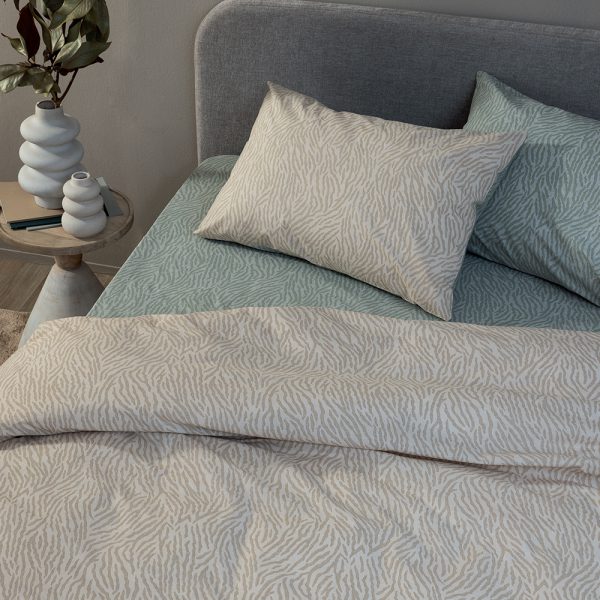 Σετ Υπέρδιπλα Σεντόνια Fashion Life 240x260 FL6286 Χωρίς Λάστιχο Μπεζ Palamaiki