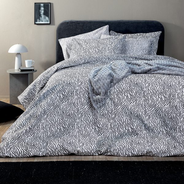 Σετ Μονά Σεντόνια Fashion Life 110x200+30 FL6287 Με Λάστιχο Μαύρο Palamaiki