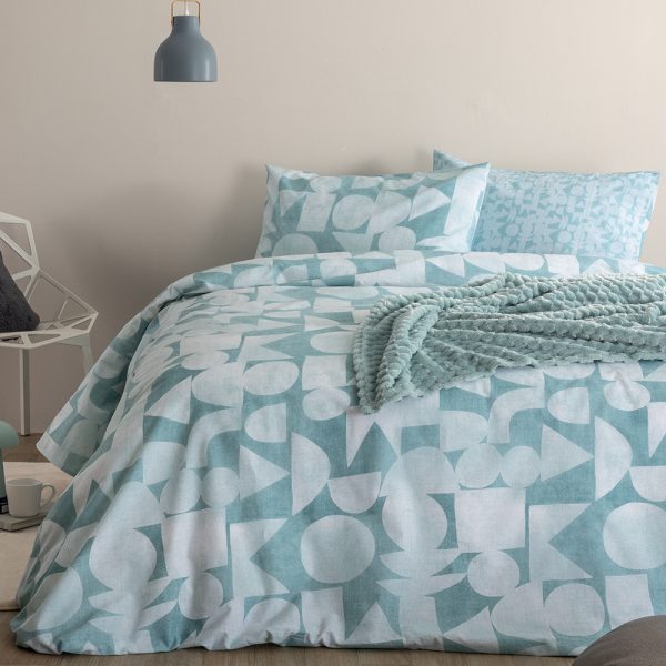 Σετ Παπλωματοθήκη Υπέρδιπλη Fashion Life 240x250 FL6288 Γαλάζιο Palamaiki