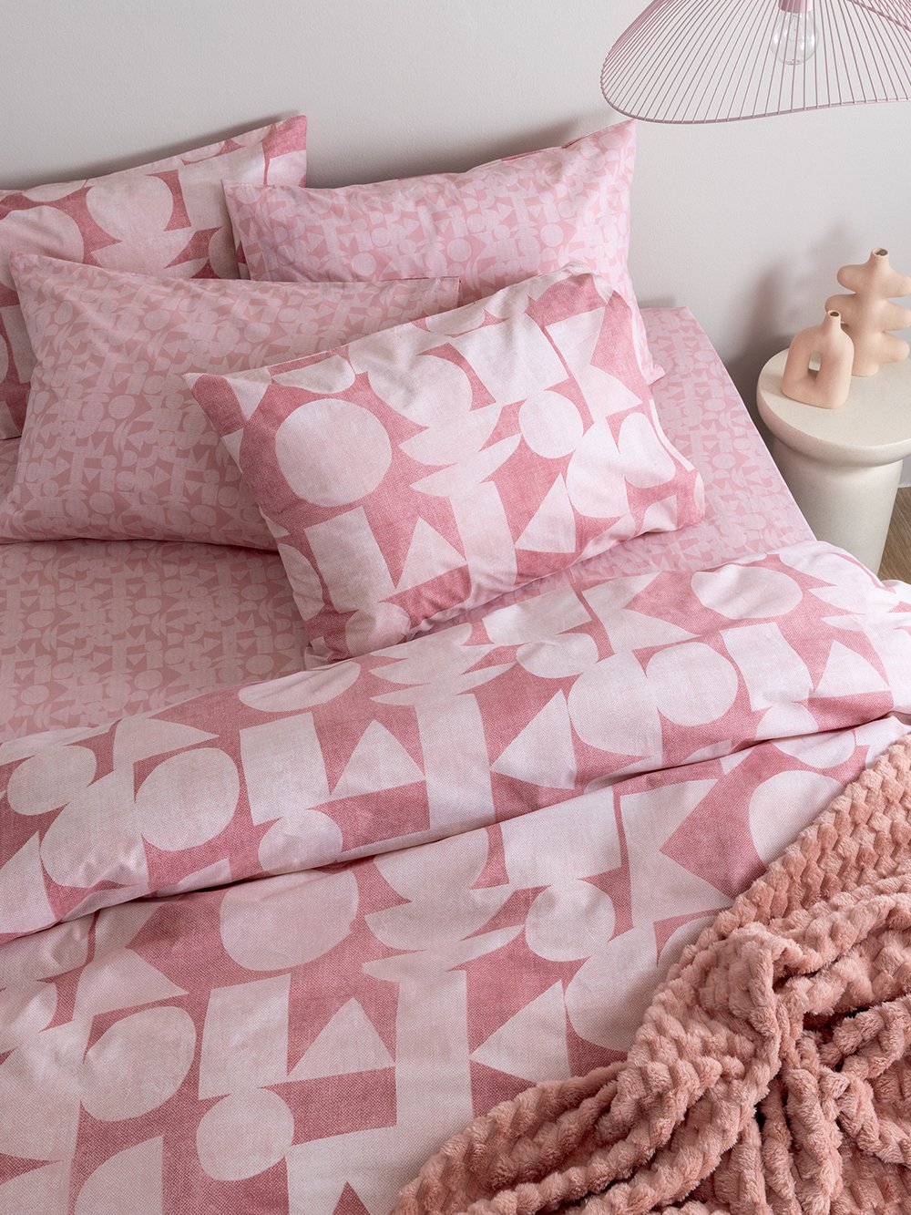 5205857297015_3 Σετ Μονά Σεντόνια Fashion Life 170x260 FL6289 Χωρίς Λάστιχο Ροζ Palamaiki - Image 1