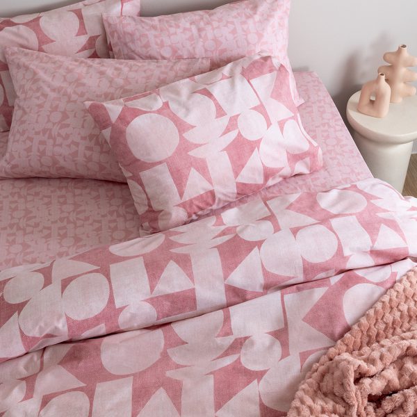 Σετ Μονά Σεντόνια Fashion Life 110x200+30 FL6289 Με Λάστιχο Ροζ Palamaiki