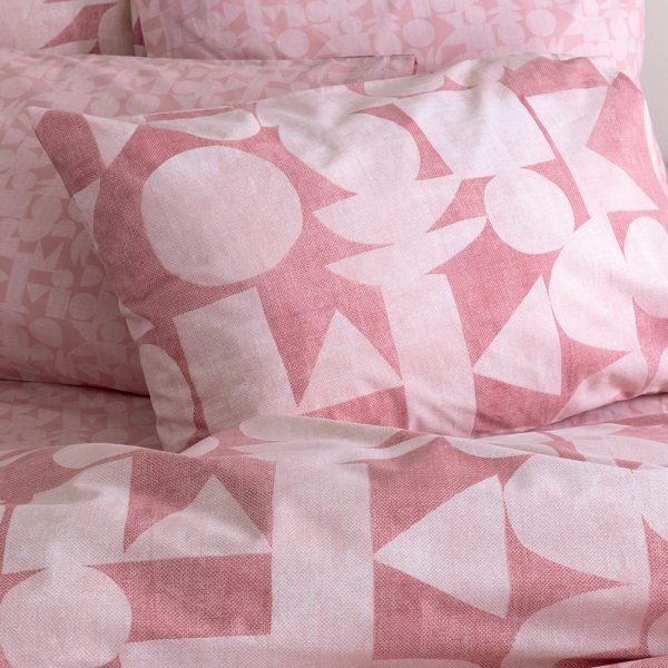 Ζεύγος Μαξιλαροθήκες Fashion Life 52x72 FL6289 Ροζ Palamaiki