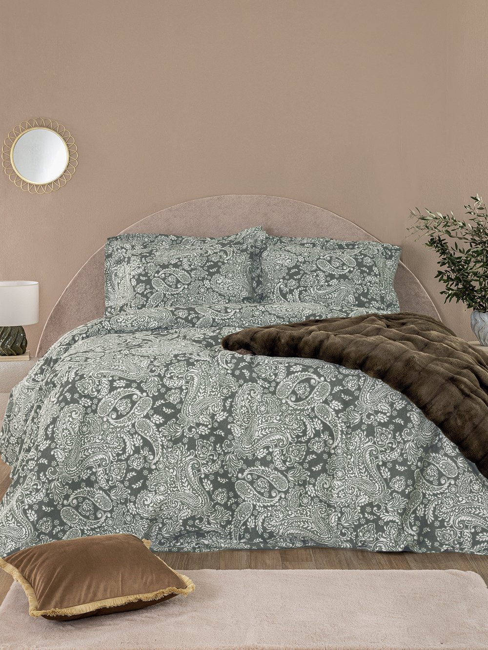 5205857301125_5 Σετ Υπέρδιπλα Σεντόνια Ivy 240x270 IS811 Εμπριμέ Palamaiki - Image 1