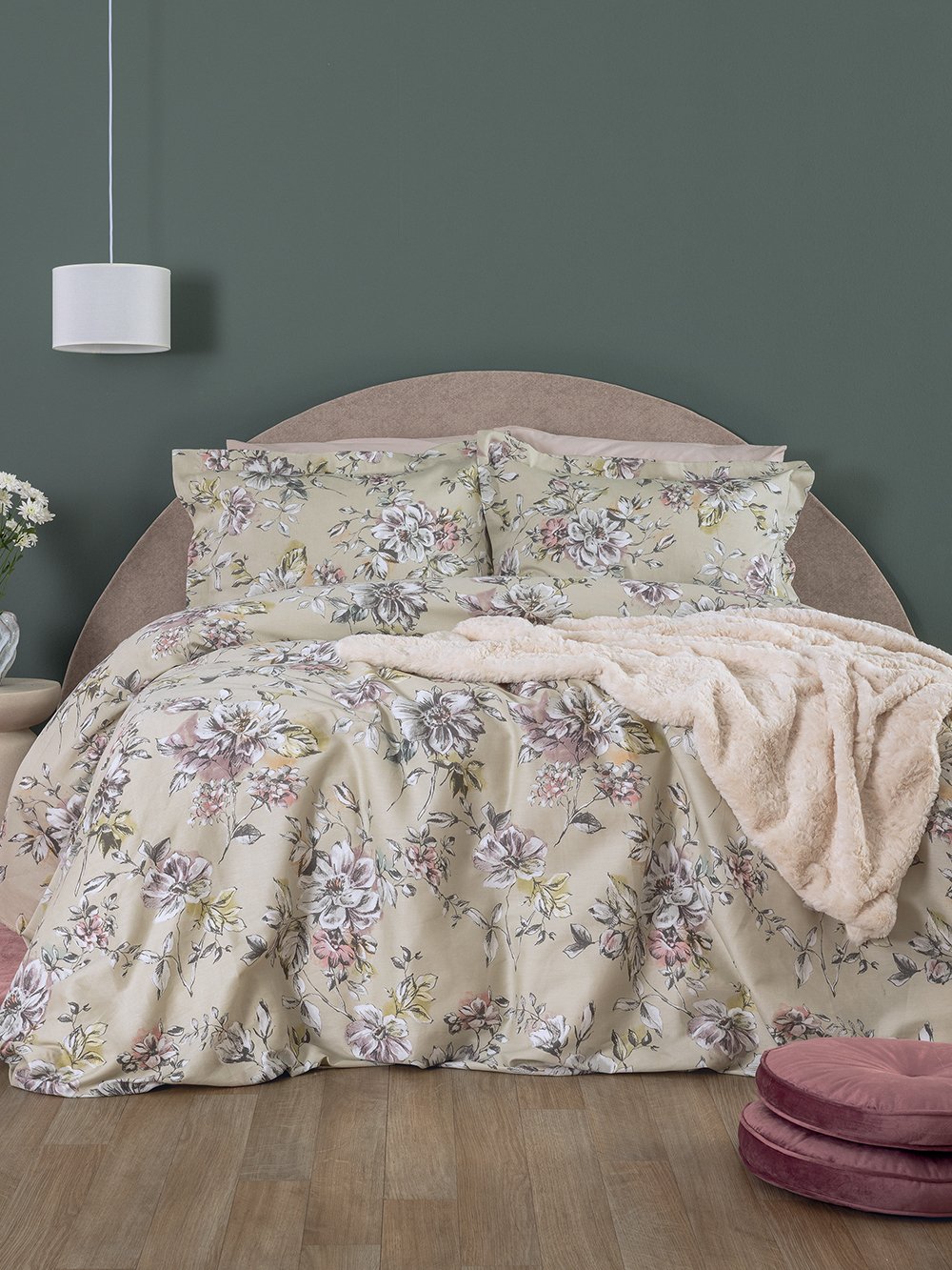 5205857301194_4 Σετ King Size Σεντόνια Ivy 285x270 IS813 Εμπριμέ Palamaiki - Image 1