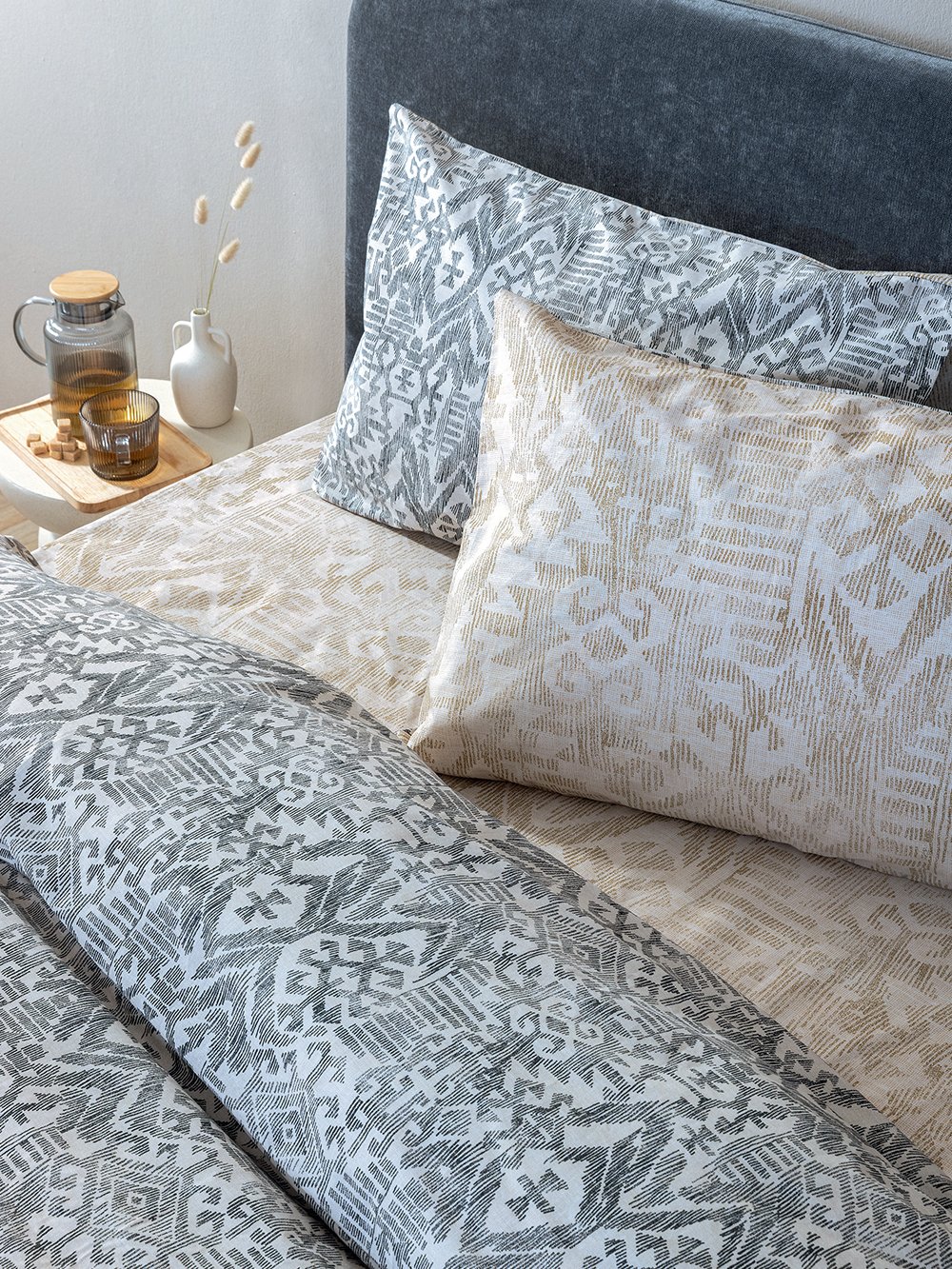 5205857301613_3 Σετ Μονά Σεντόνια Fashion Life 110x200+30 FL6292 Με Λάστιχο Εμπριμέ Palamaiki - Image 1