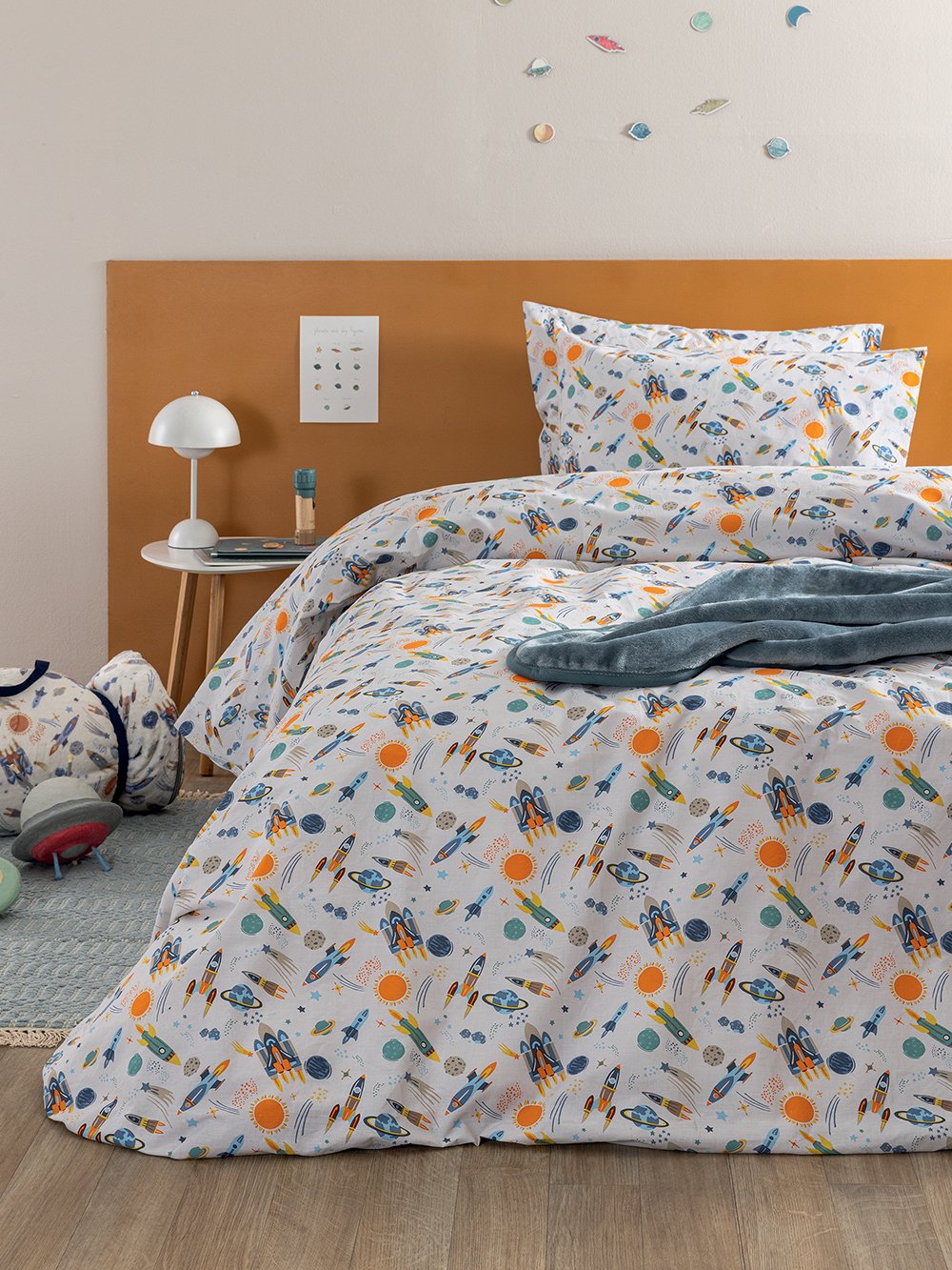 5205857301798_3 Σετ Μονά Σεντόνια My Kingdom 110x200+30 MK770 Με Λάστιχο Palamaiki - Image 1