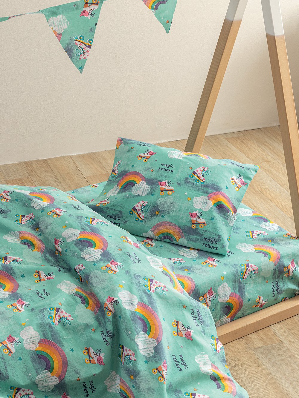 5205857302061_3 Σετ Μονά Σεντόνια My Kingdom 170x260 MK774 Χωρίς Λάστιχο Palamaiki - Image 1