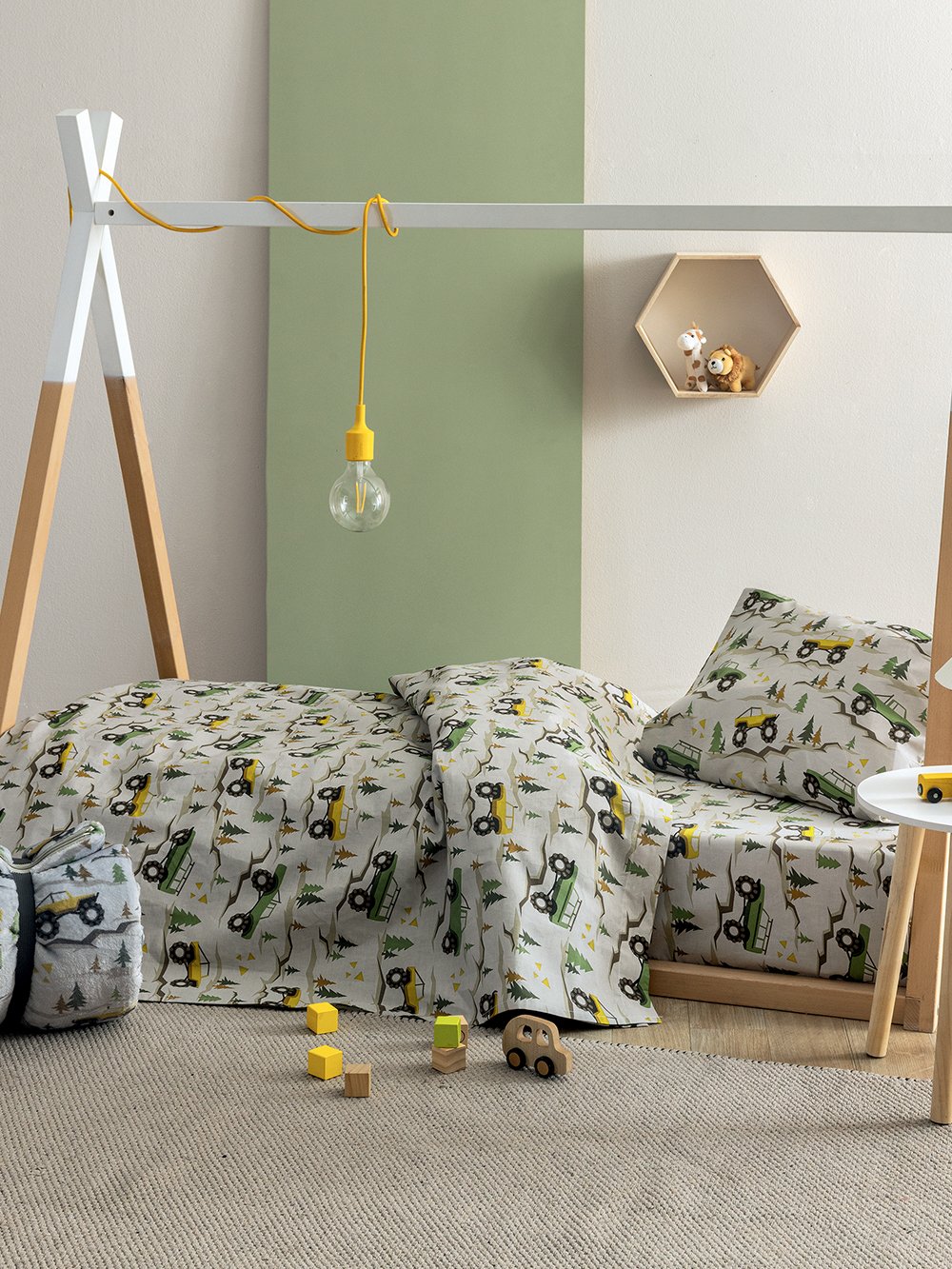 5205857302146_2 Σετ Μονά Σεντόνια My Kingdom 110x200+30 MK775 Με Λάστιχο Palamaiki - Image 1