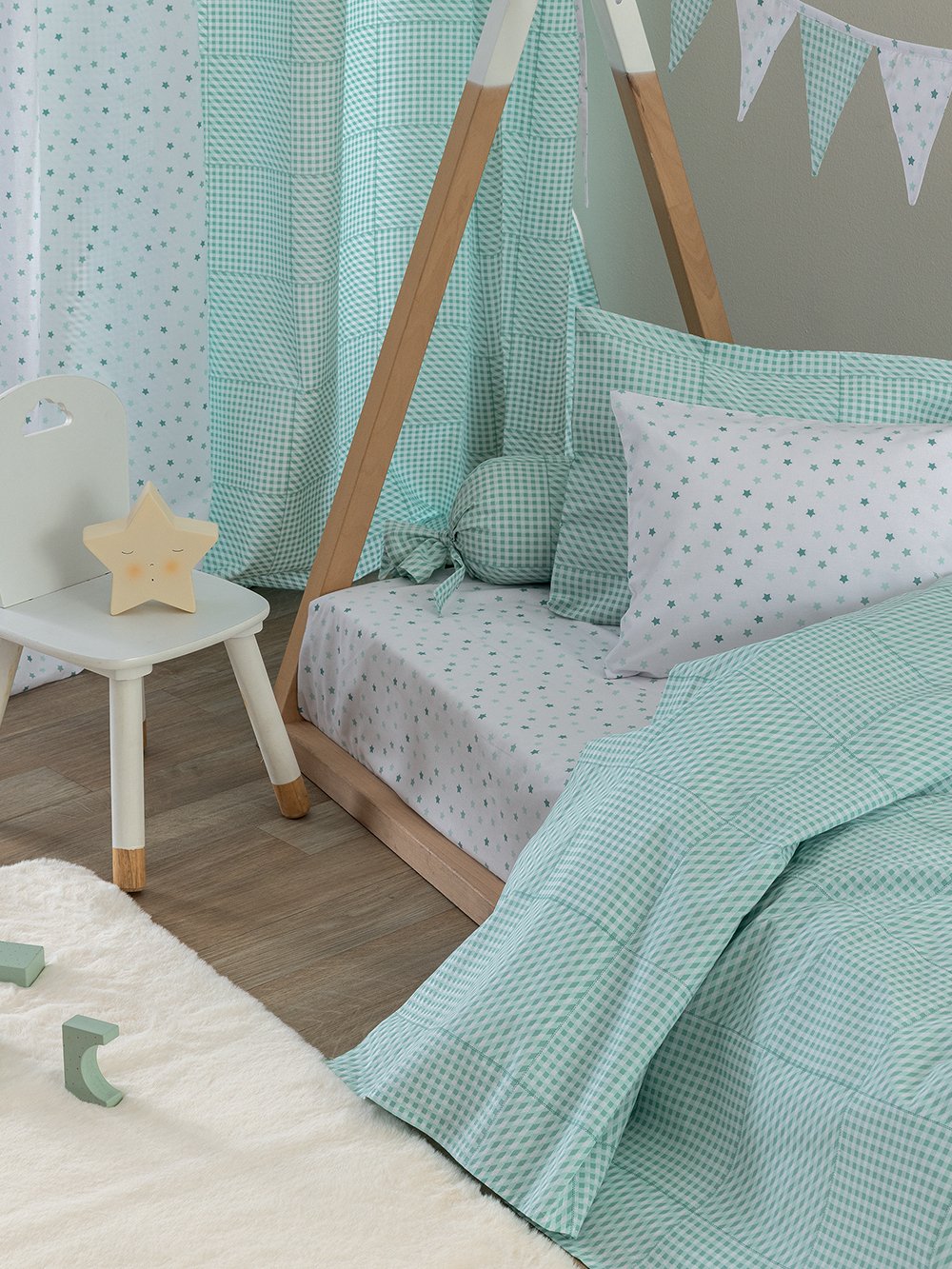 5205857302252_2 Παπλωματοθήκη Μονή Bon Bon 170x250 BB100 AQUA Μπλε Palamaiki - Image 1