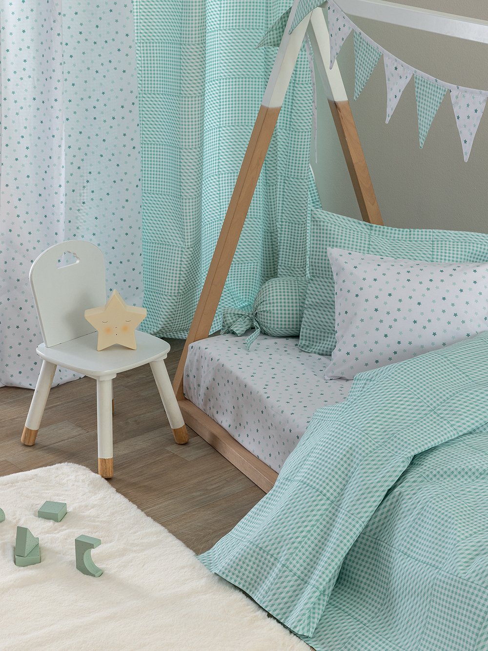 5205857302689_3 Σεντόνι Κούνιας 130x170 BB100 AQUA Χωρίς Λάστιχο Ροζ Palamaiki - Image 1