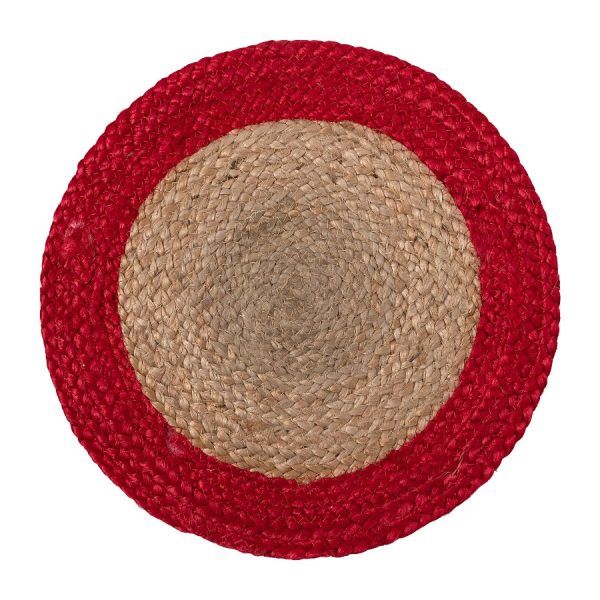 Σουπλά γιούτα (38cm) natural/red SilkFashion