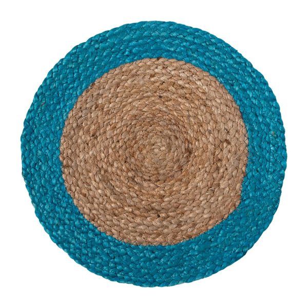 Σουπλά γιούτα (38cm) natural/turquise SilkFashion