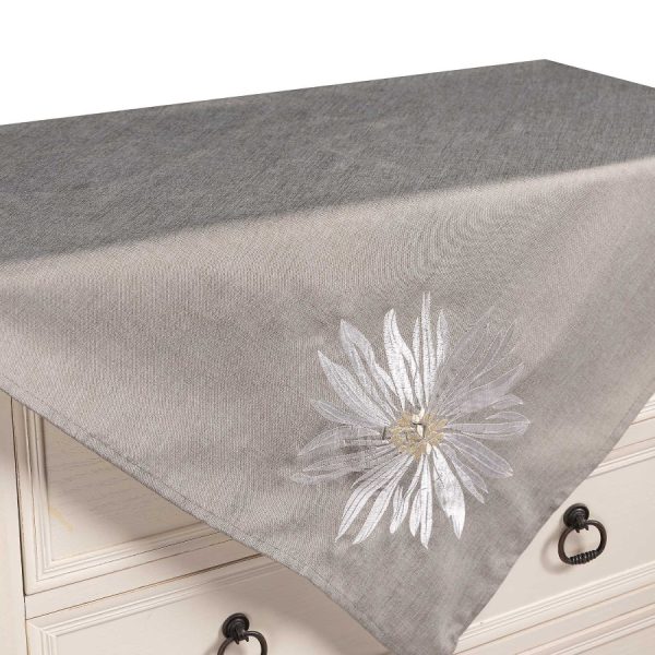 Τραπεζοκαρέ 5227 (130cm x 130cm) γκρί SilkFashion