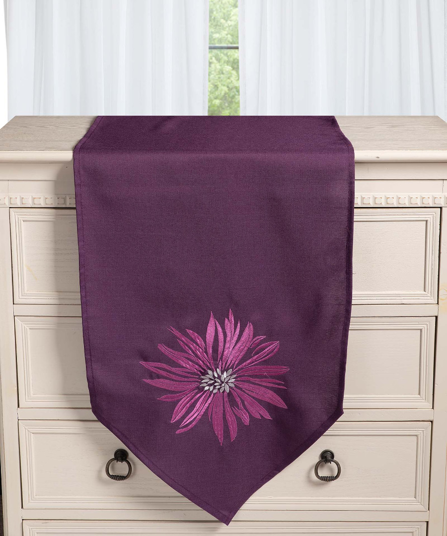 5227mov Τραβέρσα 5227 (45cm x 170cm) μώβ SilkFashion - Image 1