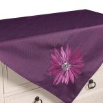 Τραπεζοκαρέ 5227 (130cm x 130cm) μώβ SilkFashion