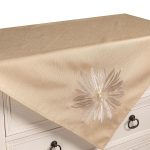 Τραπεζοκαρέ 5227 (130cm x 130cm) μπέζ SilkFashion